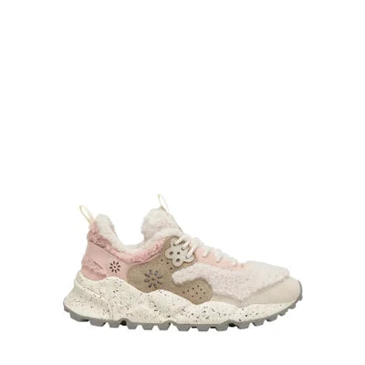 Flower Mountain Kotetsu Teddy Ivory and Pink Sneaker