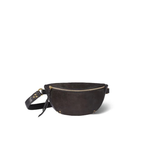 Jerome Dreyfuss Lino Banane Bag in Black Suede