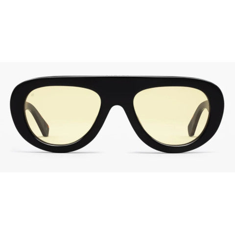 Jimmy Fairly The Gabrie Black Frame Sunglasses with Yellow Lens