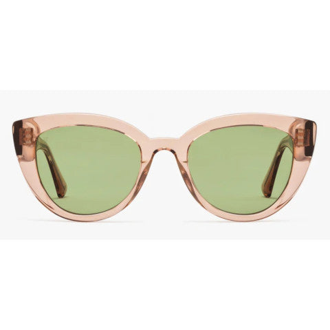 Jimmy Fairly The Level Up Pink Frame Sunglasses with Green Lens
