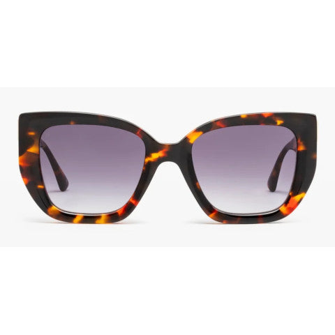 Jimmy Fairly The Maina Dark Tortoise Frame Sunglasses with Purple Lens