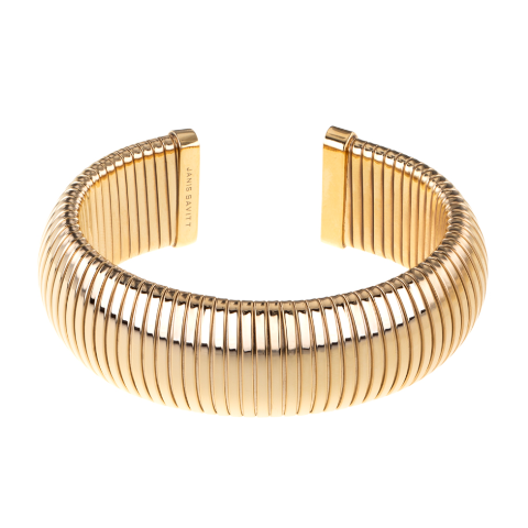 Janis Savitt Gold Open Back Cobra Bracelet