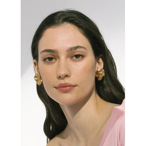 Jennifer Behr Pansy Earrings Gold