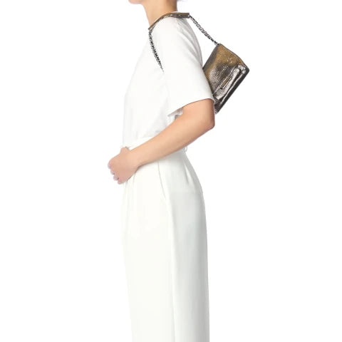 Jerome Dreyfuss Lulu Small in Champagne Lame