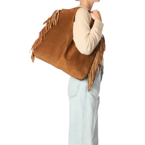 Jerome Dreyfuss Paco Fringe Large Shoulder Bag