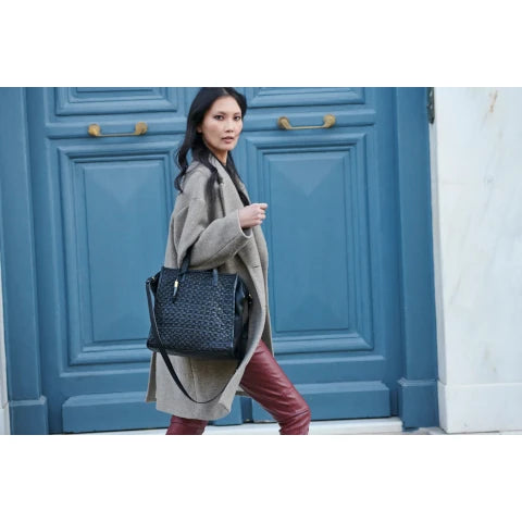 Kempton & Co. Ballabriggs Black Lazer Weave Bag