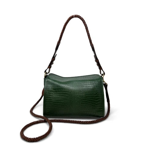 Kempton & Co. Ella Black Forest Croco Handbag
