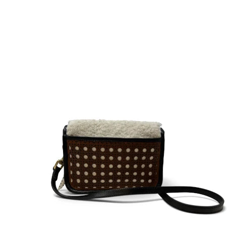 Kempton & Co. Mini Mia Leather Rattan Handbag
