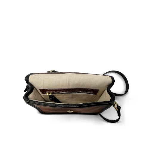 Kempton & Co. Mini Mia Leather Rattan Handbag