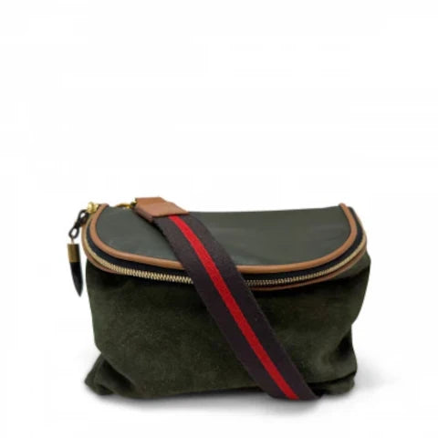 Kempton & Co. Mini Windbourne Crossbody in Olive Suede