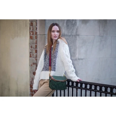 Kempton & Co. Mini Windbourne Crossbody in Olive Suede