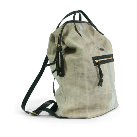 Kempton & Co. Postal Silver Stripe Backpack Tote
