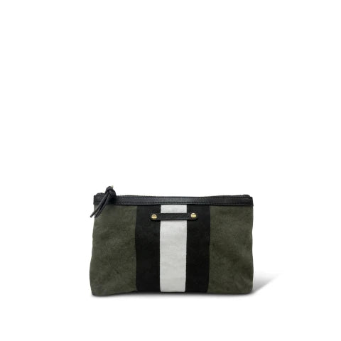 Kempton & Co. Small Canvas Pouch - Olive Canvas Stripe