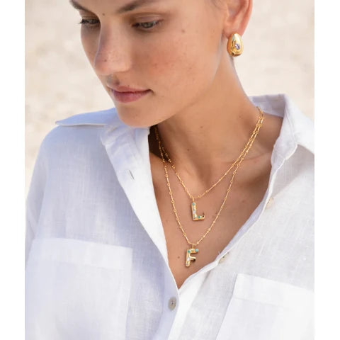 Lizzie Fortunato Confetti Letter Charm