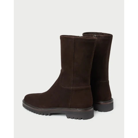 Loeffler Randall Danny Lug Boot in Brown Suede