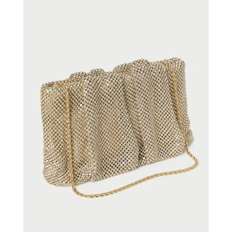 Loeffler Randall Serena Shadow Gold Clutch