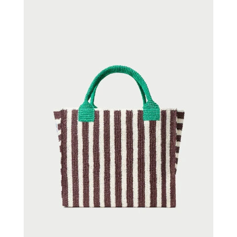 Loeffler Randall Sol Brown/White Crochet Beach Tote