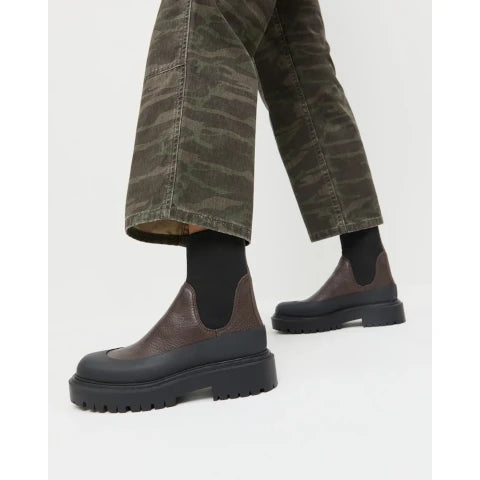Loeffler Randall Suri Brown Leather Lug Boot