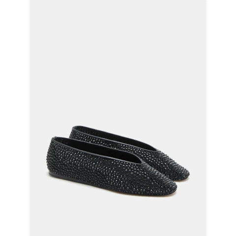 Le Monde Beryl Luna Slipper with Black Crystals