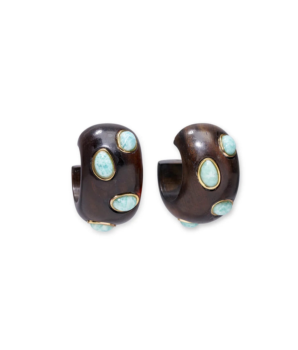 Lizzie Fortunato Acacia Earrings in Amazonite