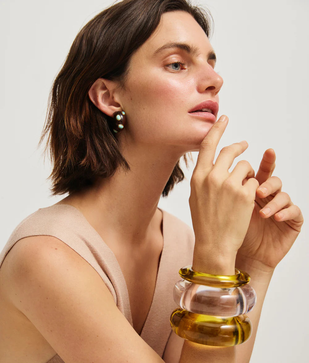 Lizzie Fortunato Acacia Earrings in Amazonite