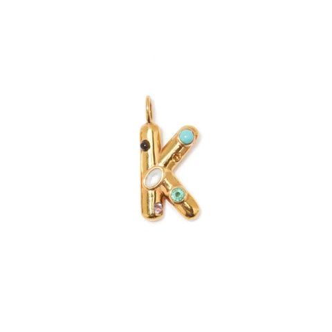 Lizzie Fortunato Confetti Letter Charm