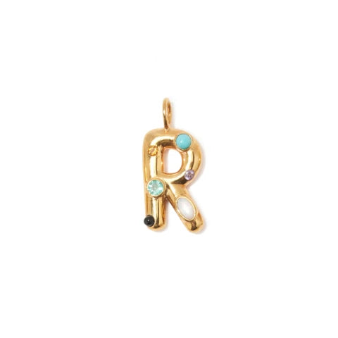 Lizzie Fortunato Confetti Letter Charm