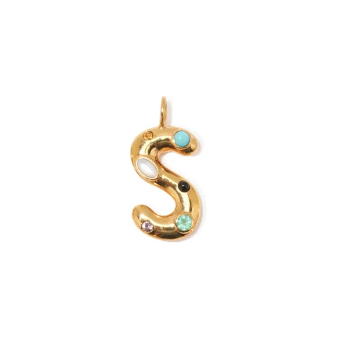 Lizzie Fortunato Confetti Letter Charm
