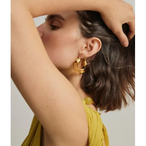 Lizzie Fortunato Organic Hoops in Apple