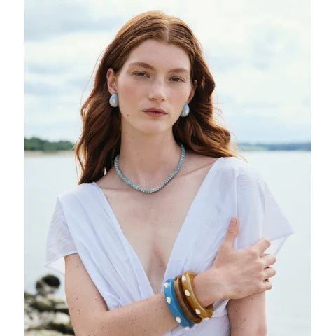 Lizzie Fortunato Ridge Cuff in Glacier and Pearl