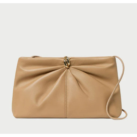 Loeffler Randall Corrine Leather Gathered Clutch