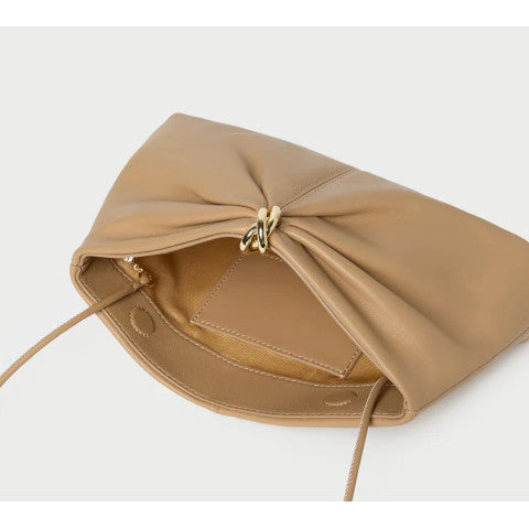 Loeffler Randall Corrine Leather Gathered Clutch