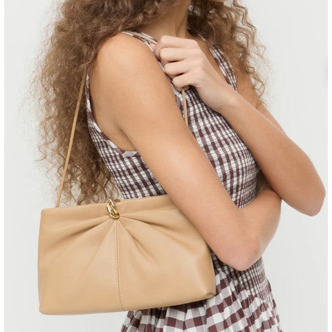 Loeffler Randall Corrine Leather Gathered Clutch