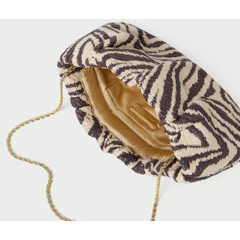 Loeffler Randall Serena Zebra Gathered Clutch