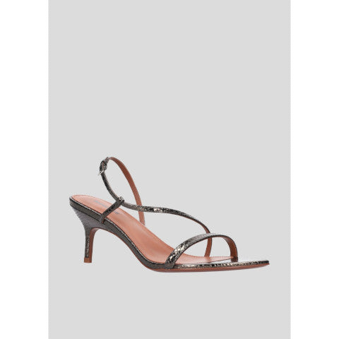 Lola Cruz Francesca Heeled Sandals 65 in Gunmetal