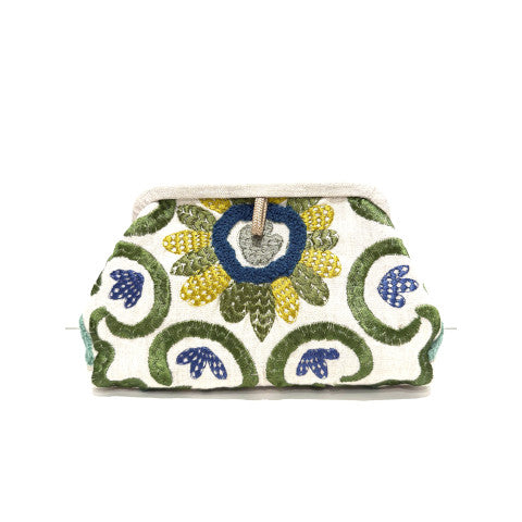 Marian Paquette Liette Clutch in Blue Flowers