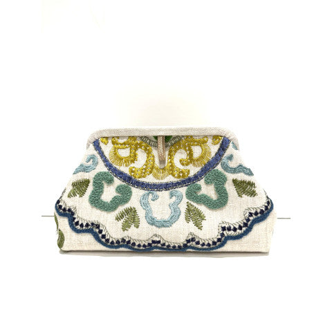 Marian Paquette Liette Clutch in Blue Flowers