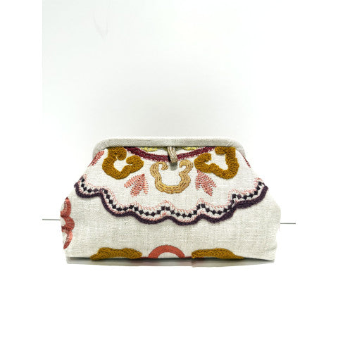 Marian Paquette Liette Clutch in Coral Flowers