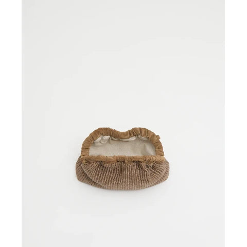 Mansur Gavriel Mini Cloud Clutch in Anise Raffia