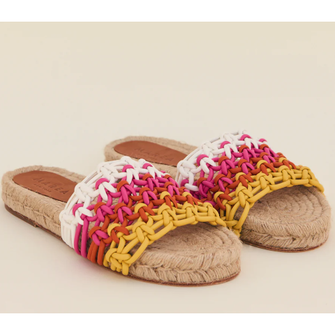 Marea Leather Braided Espadrillle