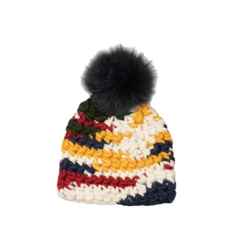 Mischa Lampert Pendelton Stripe Scramble with Navy Pom