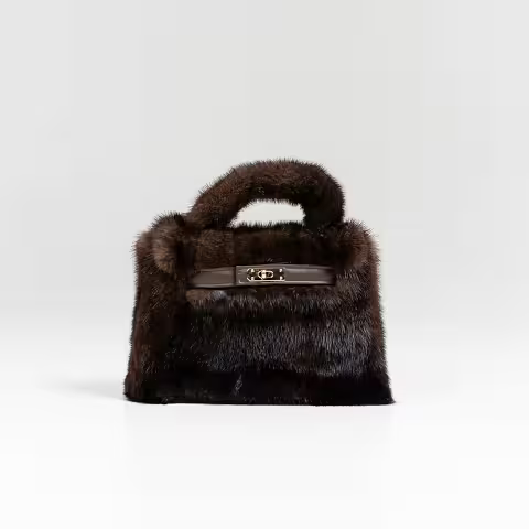 Mitchie's Matchings Mink Bag with Crossbody Chain