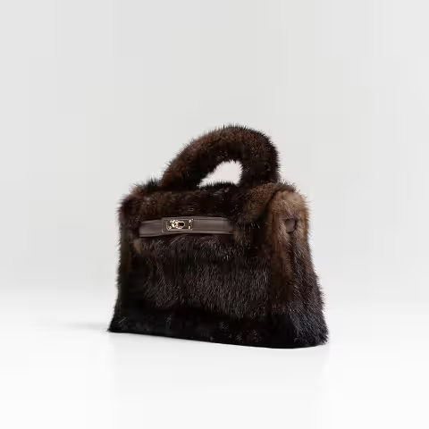Mitchie's Matchings Mink Bag with Crossbody Chain