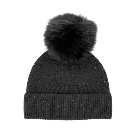 Mitchie's Matchings Sparkle Beanie with Fox Pom