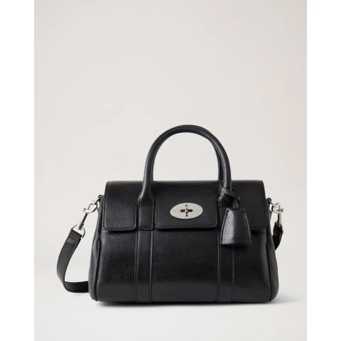 Mulberry Small Bayswater Satchel in High Shine Black