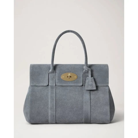Mulberry Heritage Bayswater in Foggy Grey Suede