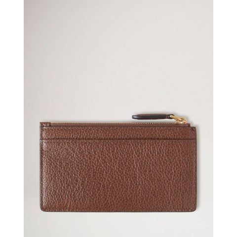 Mulberry Continental Zipped Card Holder in Oak