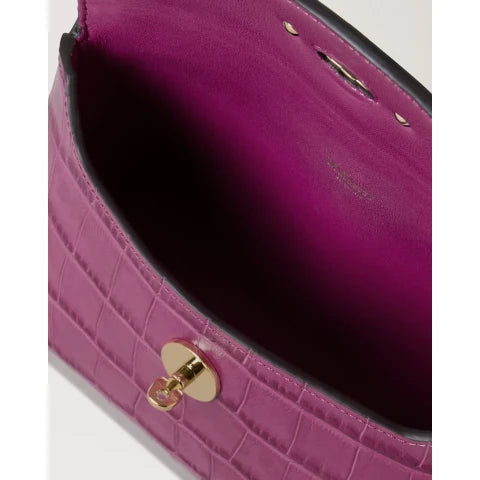 Mulberry Darley Cosmetic Pouch in Orchid Croc