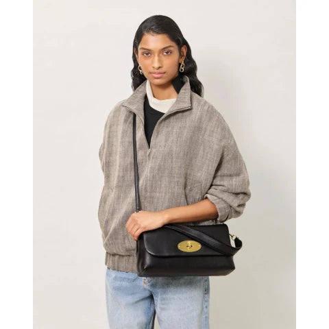 Mulberry Delilah in Black Nappa