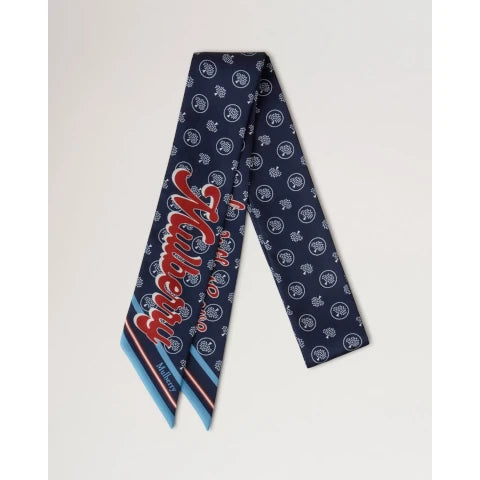 Mulberry "From England With Love" Skinny Scarf